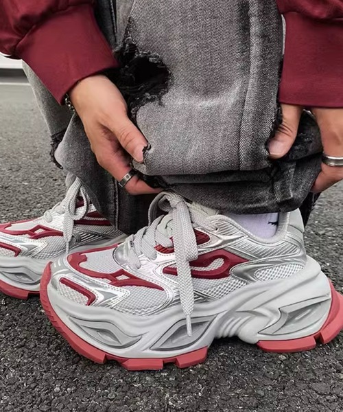 WESTBOY（ウエストボーイ）の「厚底 ダッドスニーカー WO25S5SH02【WB ORIGINALS】（スニーカー・メンズ・ブラック/レッド/グリーン・42/43/44/45）」の12枚目の写真