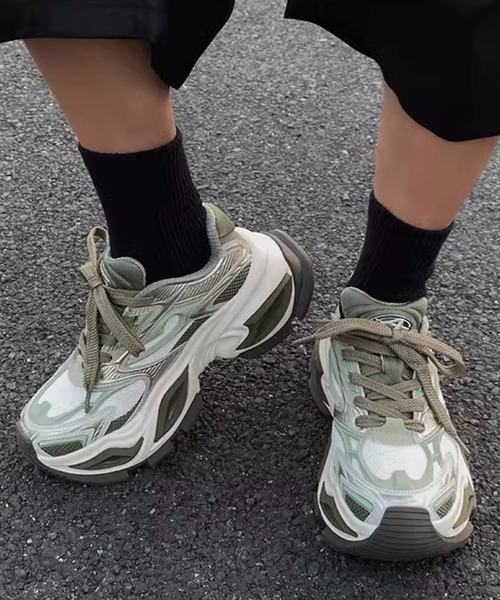 WESTBOY（ウエストボーイ）の「厚底 ダッドスニーカー WO25S5SH02【WB ORIGINALS】（スニーカー・メンズ・ブラック/レッド/グリーン・42/43/44/45）」の14枚目の写真