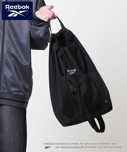Reebok(リーボック)の「【REEBOK】ドローストリング ワンショルダー バッグ / ナップサック(ショルダーバッグ・レディース・ブラック/シルバー・FREE)」の7枚目の写真