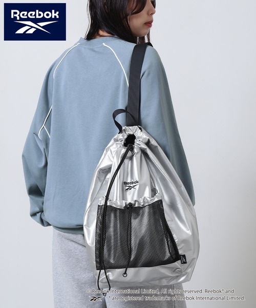 Reebok(リーボック)の「【REEBOK】ドローストリング ワンショルダー バッグ / ナップサック(ショルダーバッグ・レディース・ブラック/シルバー・FREE)」の10枚目の写真
