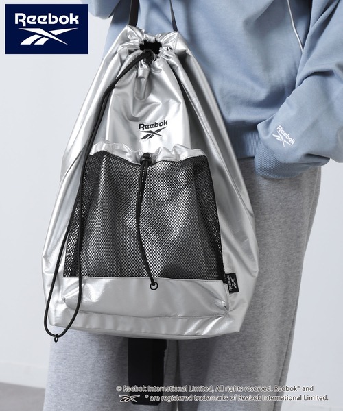 Reebok(リーボック)の「【REEBOK】ドローストリング ワンショルダー バッグ / ナップサック(ショルダーバッグ・レディース・ブラック/シルバー・FREE)」の11枚目の写真