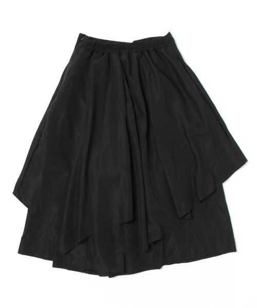 BLANC FICELLE（ブランフィセル）の「アシメントリー　キュロット　パンツ（スカート・レディース・ブラック・M/L/XL/XX-LARGE）」の2枚目の写真