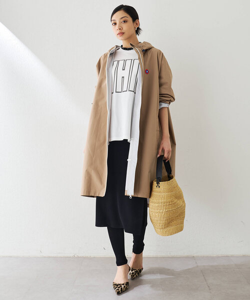 Whim Gazette（ウィムガゼット）の「【flotte】RAIN CAPE（ポンチョ・レディース・レッド/ネイビー/ベージュ・MEDIUM）」の4枚目の写真