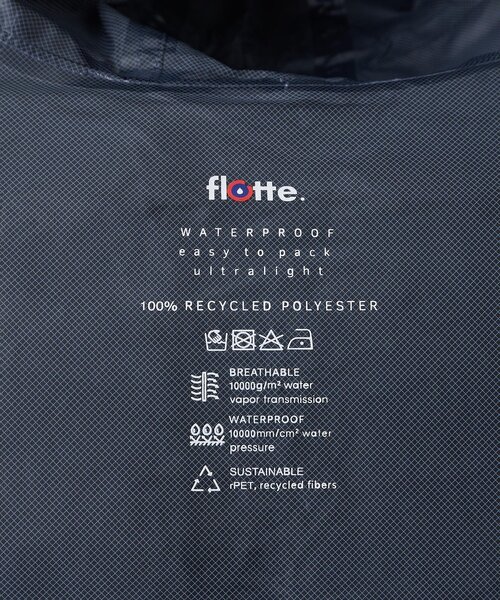 Whim Gazette（ウィムガゼット）の「【flotte】RAIN CAPE（ポンチョ・レディース・レッド/ネイビー/ベージュ・MEDIUM）」の20枚目の写真