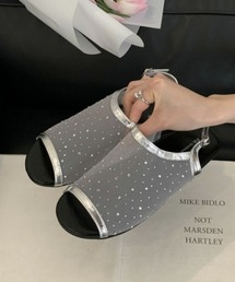 新品❗コメックス シルバービジューファー付き サンダル！新品 サンダル（シルバー/銀色系・ビジュー）ファッション通販 - ZOZOTOWN