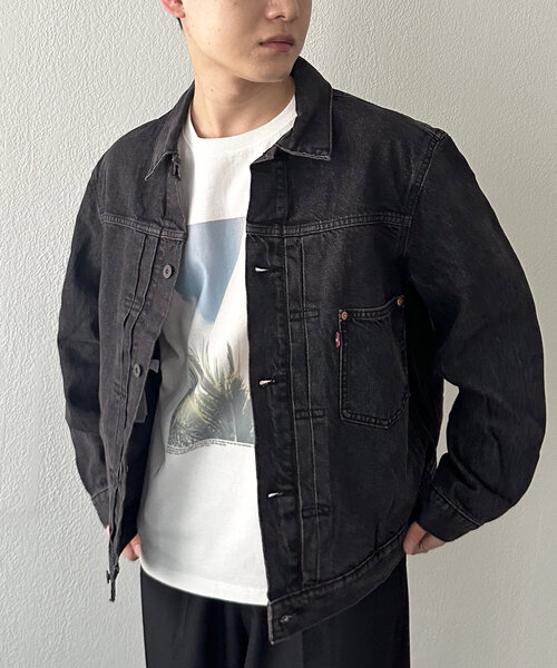 DISCOAT(ディスコート)の「Levi's TYPE 1 TRUCKER(デニムジャケット・レディース・ブラック/インディゴブルー・MEDIUM/LARGE)」の9枚目の写真