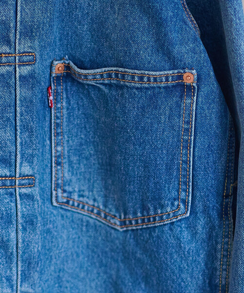 DISCOAT(ディスコート)の「Levi's TYPE 1 TRUCKER(デニムジャケット・レディース・ブラック/インディゴブルー・MEDIUM/LARGE)」の20枚目の写真