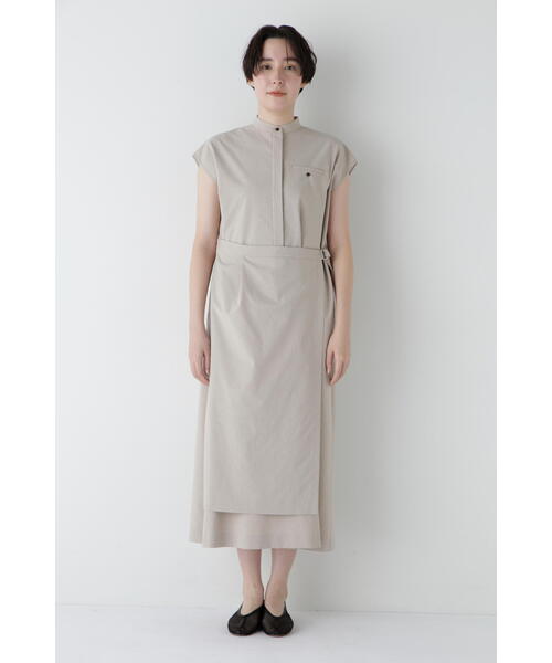 human woman(ヒューマンウーマン)の「◆コットンポリレーヨンリネンワンピース(ワンピース・レディース・グレー系その他/ベージュ系その他2・MEDIUM)」の13枚目の写真