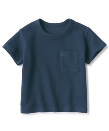 ベビー　あたまするっとワッフル編みクルーネック半袖Ｔシャツ