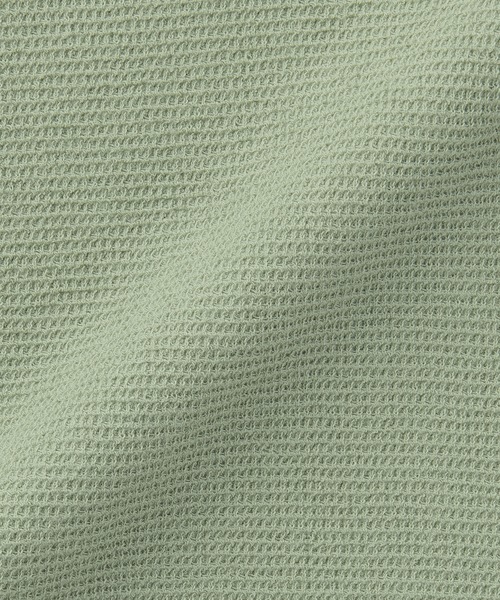 無印良品（ムジルシリョウヒン）の「ベビー　あたまするっとワッフル編みクルーネック半袖Ｔシャツ（Tシャツ/カットソー・キッズ・ライトグレー/ネイビー/マスタード/キナリ/ライトピンク/スモーキーグリーン系・80/90/100）」の15枚目の写真