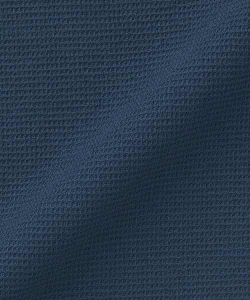 無印良品（ムジルシリョウヒン）の「ベビー　あたまするっとワッフル編みクルーネック半袖Ｔシャツ（Tシャツ/カットソー・キッズ・ライトグレー/ネイビー/マスタード/キナリ/ライトピンク/スモーキーグリーン系・80/90/100）」の12枚目の写真