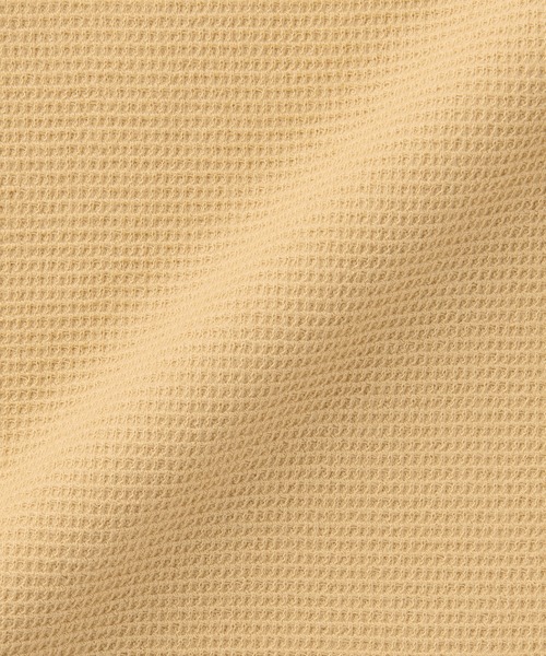 無印良品（ムジルシリョウヒン）の「ベビー　あたまするっとワッフル編みクルーネック半袖Ｔシャツ（Tシャツ/カットソー・キッズ・ライトグレー/ネイビー/マスタード/キナリ/ライトピンク/スモーキーグリーン系・80/90/100）」の9枚目の写真