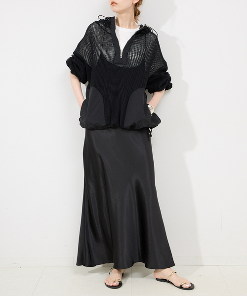 SLOBE IENA（スローブイエナ）の「メッシュアノラック（その他アウター・レディース・ホワイト/ブラック・FREE）」の4枚目の写真