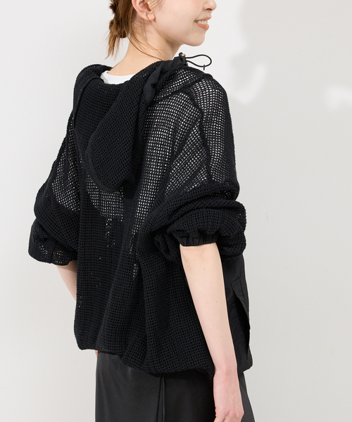 SLOBE IENA（スローブイエナ）の「メッシュアノラック（その他アウター・レディース・ホワイト/ブラック・FREE）」の8枚目の写真