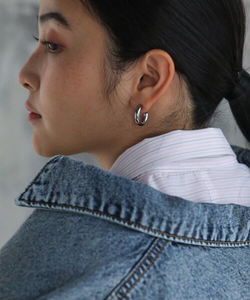 セール】everywalk.ステンレスチャンキーフープピアス（ピアス