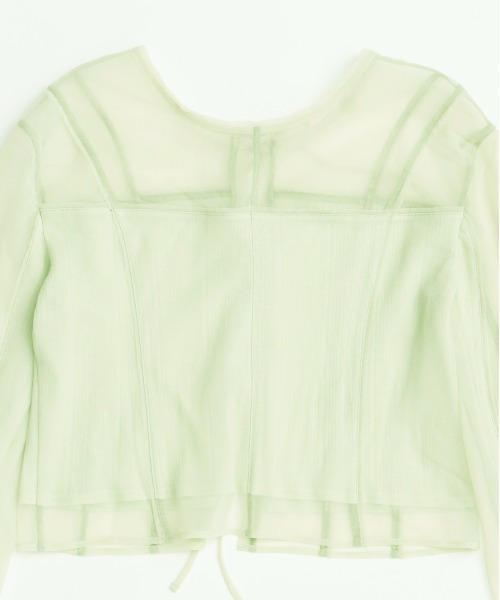カーディガン Reversible Sheer Cardigan/リバーシブルシアーカーディガン「MAISON SPECIAL/メゾンスペシャル」 レ Reversible Sheer Cardigan/リバーシブルシアーカーディガン