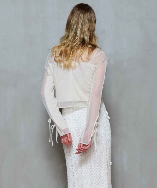 セール】Reversible Sheer Cardigan/リバーシブルシアー