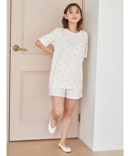 セール】チェリー柄ショートパンツ（ルームウェア/パジャマ
