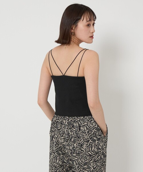 green label relaxing（グリーンレーベルリラクシング）の「パスタ キャミソール（キャミソール・レディース・ホワイト/ブラック・FREE）」の3枚目の写真
