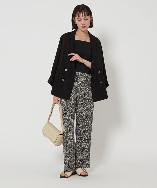 green label relaxing（グリーンレーベルリラクシング）の「パスタ キャミソール（キャミソール・レディース・ホワイト/ブラック・FREE）」の5枚目の写真