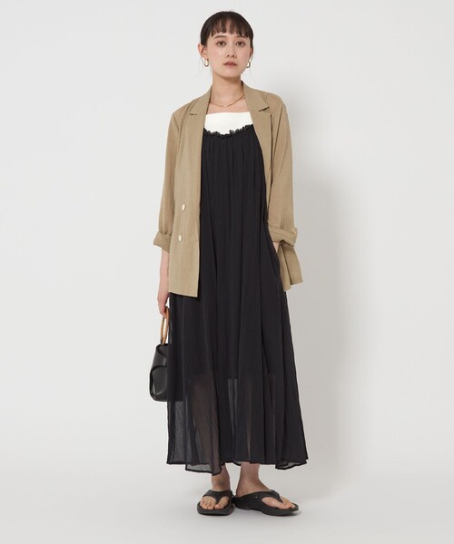 green label relaxing（グリーンレーベルリラクシング）の「パスタ キャミソール（キャミソール・レディース・ホワイト/ブラック・FREE）」の9枚目の写真