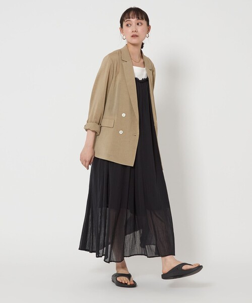 green label relaxing（グリーンレーベルリラクシング）の「パスタ キャミソール（キャミソール・レディース・ホワイト/ブラック・FREE）」の10枚目の写真