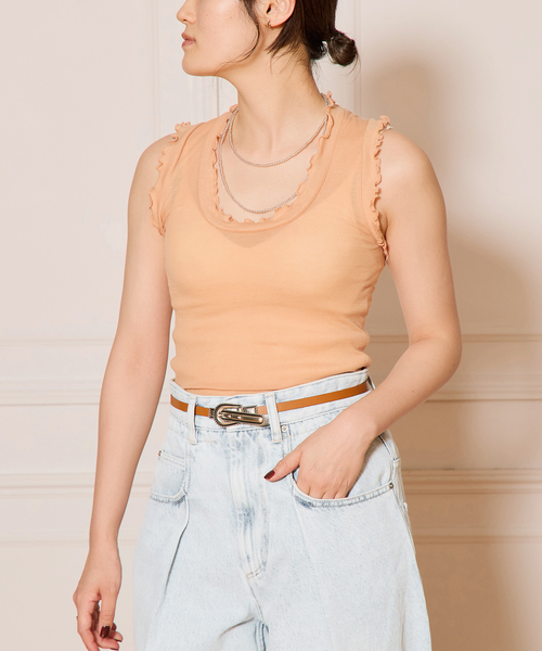 SEAMLESS BASIC./シームレスベーシックFlounce タンクトップ seamless basic./シームレスベーシック Flounce タンクトップ