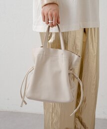 Omekashi（オメカシ）の「ROROL レザーミニ巾着トート（ショルダーバッグ）」