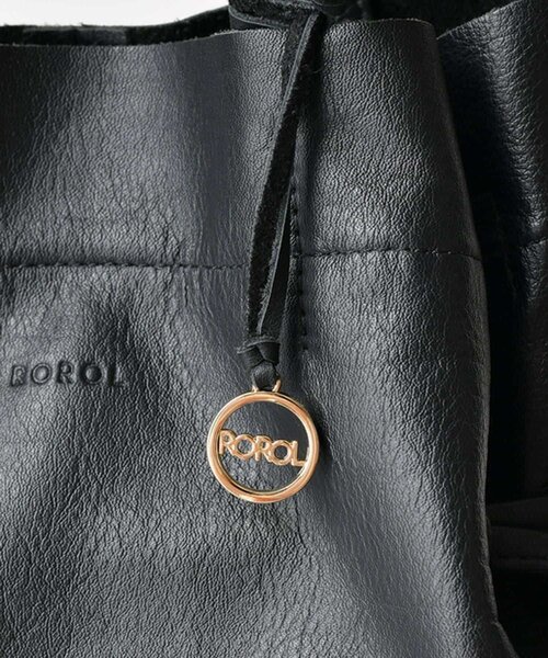 Omekashi（オメカシ）の「ROROL レザーミニ巾着トート（ショルダーバッグ・レディース・ブラック/シルバー/オフホワイト・ONE SIZE）」の18枚目の写真