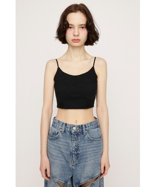 SLY(スライ)の「CUP IN CAMI カップイン キャミ(キャミソール・レディース・ブラック/オフホワイト・FREE)」の4枚目の写真