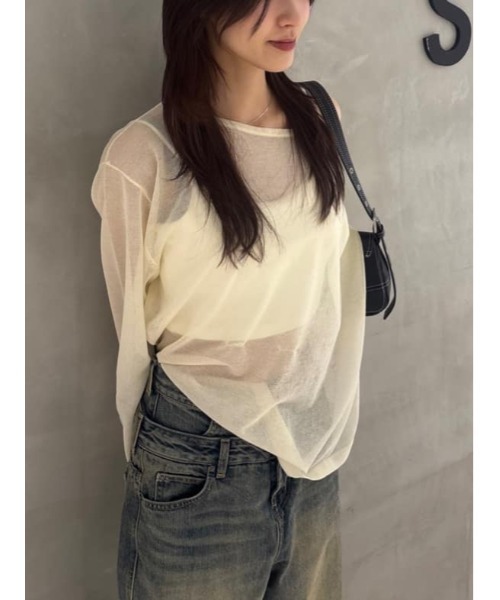 SLY(スライ)の「CUP IN CAMI カップイン キャミ(キャミソール・レディース・ブラック/オフホワイト・FREE)」の12枚目の写真