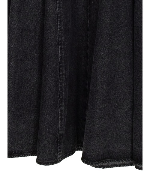 ワンピース AMERI DENIM BUSTIER DOCKING FLARE DRESS セール】DENIM BUSTIER DOCKING FLARE DRESS（ワンピース