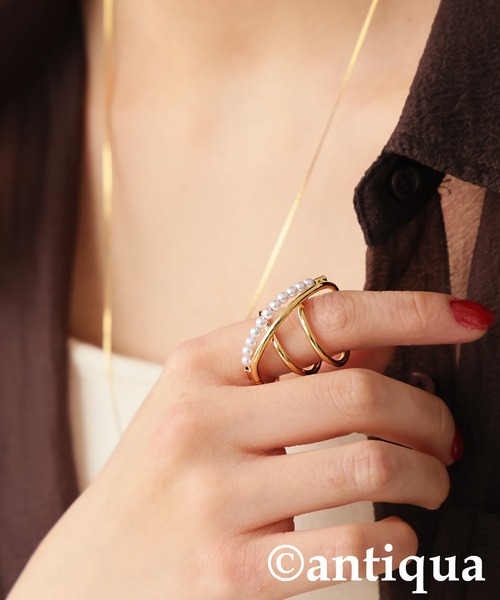 antiqua（アンティカ）の「デザインリング（リング・レディース・シルバー/ゴールド・FREE）」の6枚目の写真