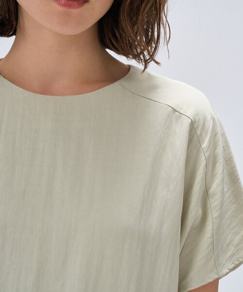 cloenc（クロエンス）の「【セットアップ／マシンウォッシュ】レーヨンツイルブラウス（シャツ/ブラウス・レディース・チャコールグレー/ナチュラル/ブラック/ライトグリーン・02）」の22枚目の写真