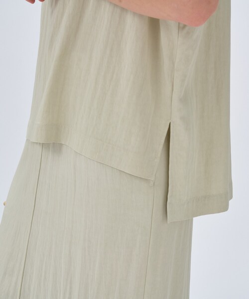 cloenc（クロエンス）の「【セットアップ／マシンウォッシュ】レーヨンツイルブラウス（シャツ/ブラウス・レディース・チャコールグレー/ナチュラル/ブラック/ライトグリーン・02）」の21枚目の写真