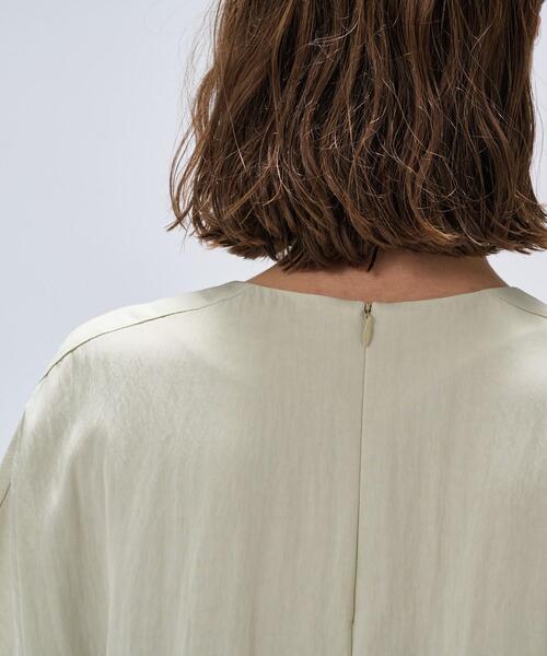 cloenc（クロエンス）の「【セットアップ／マシンウォッシュ】レーヨンツイルブラウス（シャツ/ブラウス・レディース・チャコールグレー/ナチュラル/ブラック/ライトグリーン・02）」の20枚目の写真