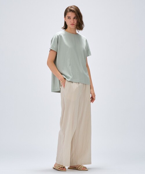 cloenc（クロエンス）の「【セットアップ／マシンウォッシュ】レーヨンツイルブラウス（シャツ/ブラウス・レディース・チャコールグレー/ナチュラル/ブラック/ライトグリーン・02）」の19枚目の写真