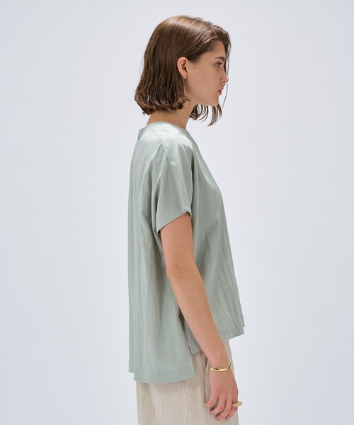 cloenc（クロエンス）の「【セットアップ／マシンウォッシュ】レーヨンツイルブラウス（シャツ/ブラウス・レディース・チャコールグレー/ナチュラル/ブラック/ライトグリーン・02）」の17枚目の写真