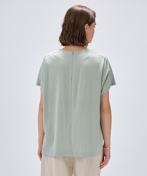 cloenc（クロエンス）の「【セットアップ／マシンウォッシュ】レーヨンツイルブラウス（シャツ/ブラウス・レディース・チャコールグレー/ナチュラル/ブラック/ライトグリーン・02）」の16枚目の写真