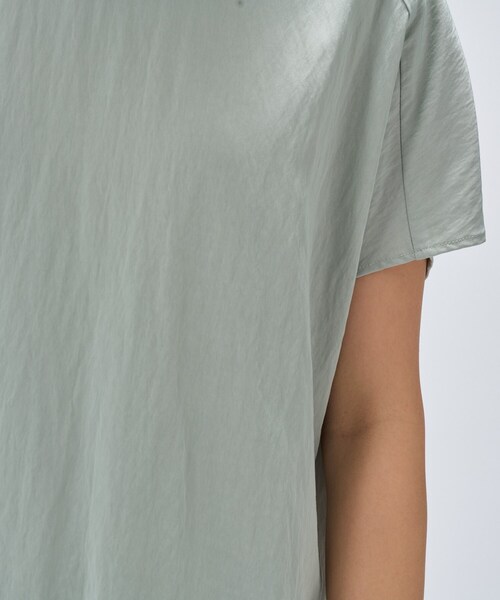 cloenc（クロエンス）の「【セットアップ／マシンウォッシュ】レーヨンツイルブラウス（シャツ/ブラウス・レディース・チャコールグレー/ナチュラル/ブラック/ライトグリーン・02）」の15枚目の写真