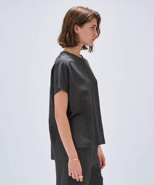 cloenc（クロエンス）の「【セットアップ／マシンウォッシュ】レーヨンツイルブラウス（シャツ/ブラウス・レディース・チャコールグレー/ナチュラル/ブラック/ライトグリーン・02）」の12枚目の写真