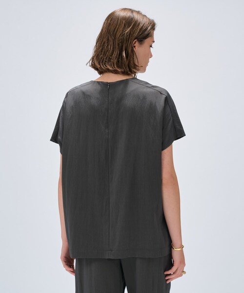 cloenc（クロエンス）の「【セットアップ／マシンウォッシュ】レーヨンツイルブラウス（シャツ/ブラウス・レディース・チャコールグレー/ナチュラル/ブラック/ライトグリーン・02）」の11枚目の写真