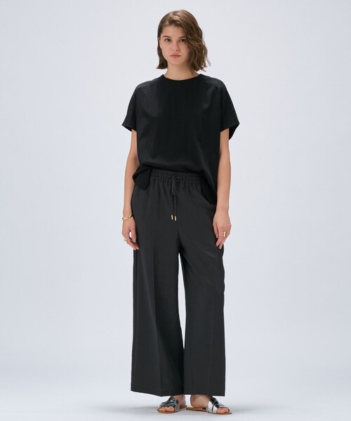 cloenc（クロエンス）の「【セットアップ／マシンウォッシュ】レーヨンツイルブラウス（シャツ/ブラウス・レディース・チャコールグレー/ナチュラル/ブラック/ライトグリーン・02）」の9枚目の写真