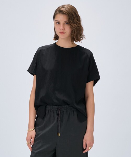 cloenc（クロエンス）の「【セットアップ／マシンウォッシュ】レーヨンツイルブラウス（シャツ/ブラウス・レディース・チャコールグレー/ナチュラル/ブラック/ライトグリーン・02）」の8枚目の写真