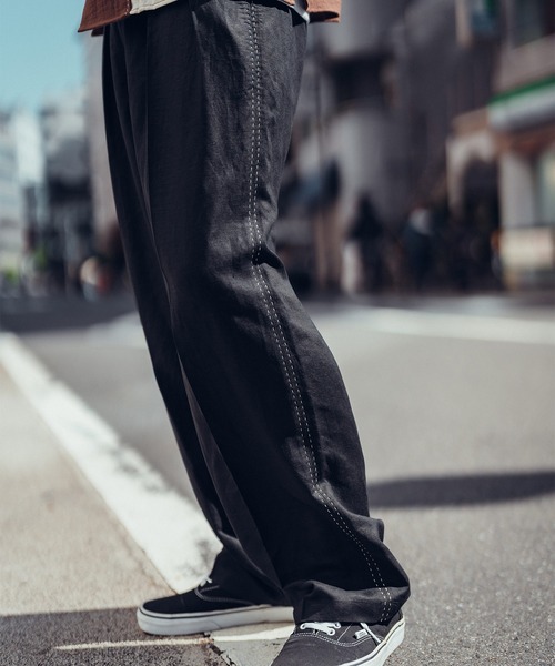 Subciety(サブサエティ)の「Hand stitch slacks(スラックス・メンズ・オリーブ/ブルー/ブラック・SMALL/MEDIUM/LARGE/X-LARGE)」の19枚目の写真