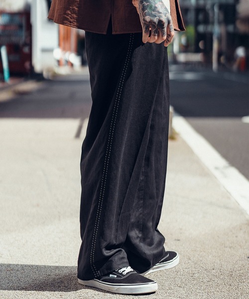 Subciety(サブサエティ)の「Hand stitch slacks(スラックス・メンズ・オリーブ/ブルー/ブラック・SMALL/MEDIUM/LARGE/X-LARGE)」の22枚目の写真