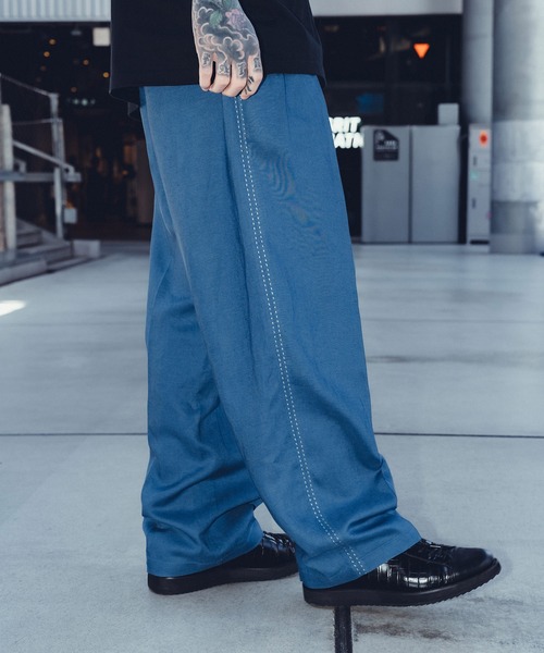 Subciety(サブサエティ)の「Hand stitch slacks(スラックス・メンズ・オリーブ/ブルー/ブラック・SMALL/MEDIUM/LARGE/X-LARGE)」の15枚目の写真
