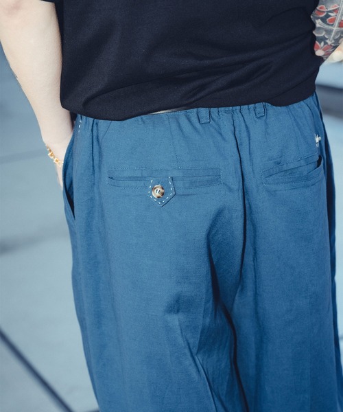 Subciety(サブサエティ)の「Hand stitch slacks(スラックス・メンズ・オリーブ/ブルー/ブラック・SMALL/MEDIUM/LARGE/X-LARGE)」の11枚目の写真