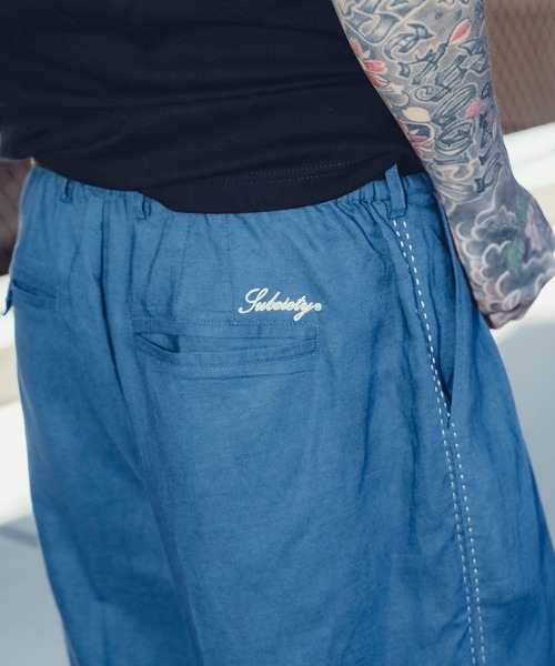 Subciety(サブサエティ)の「Hand stitch slacks(スラックス・メンズ・オリーブ/ブルー/ブラック・SMALL/MEDIUM/LARGE/X-LARGE)」の10枚目の写真