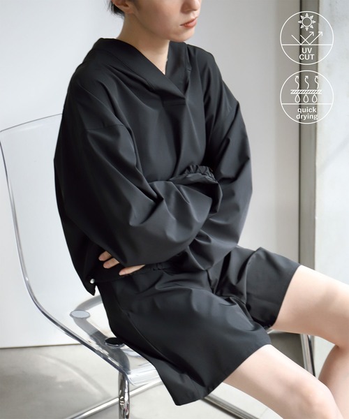 【☆かおち☆】ページ　　リクエスト商品のため セール】【UVカット/速乾】ラッシュガードヘムドロストパーカー